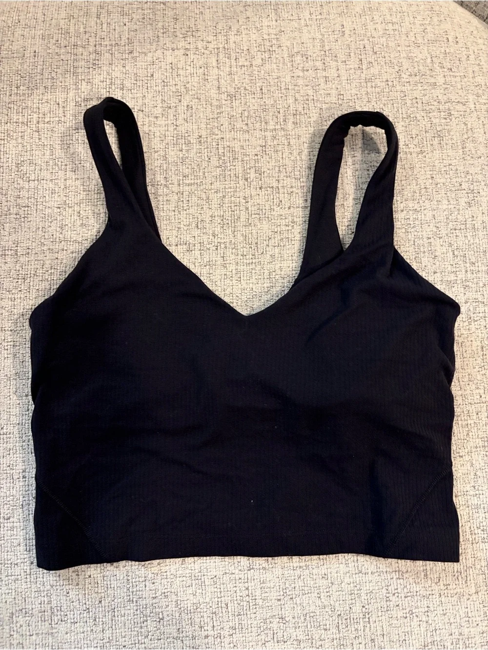 lululemon athletica Black Ribbed V-Neck Bralette